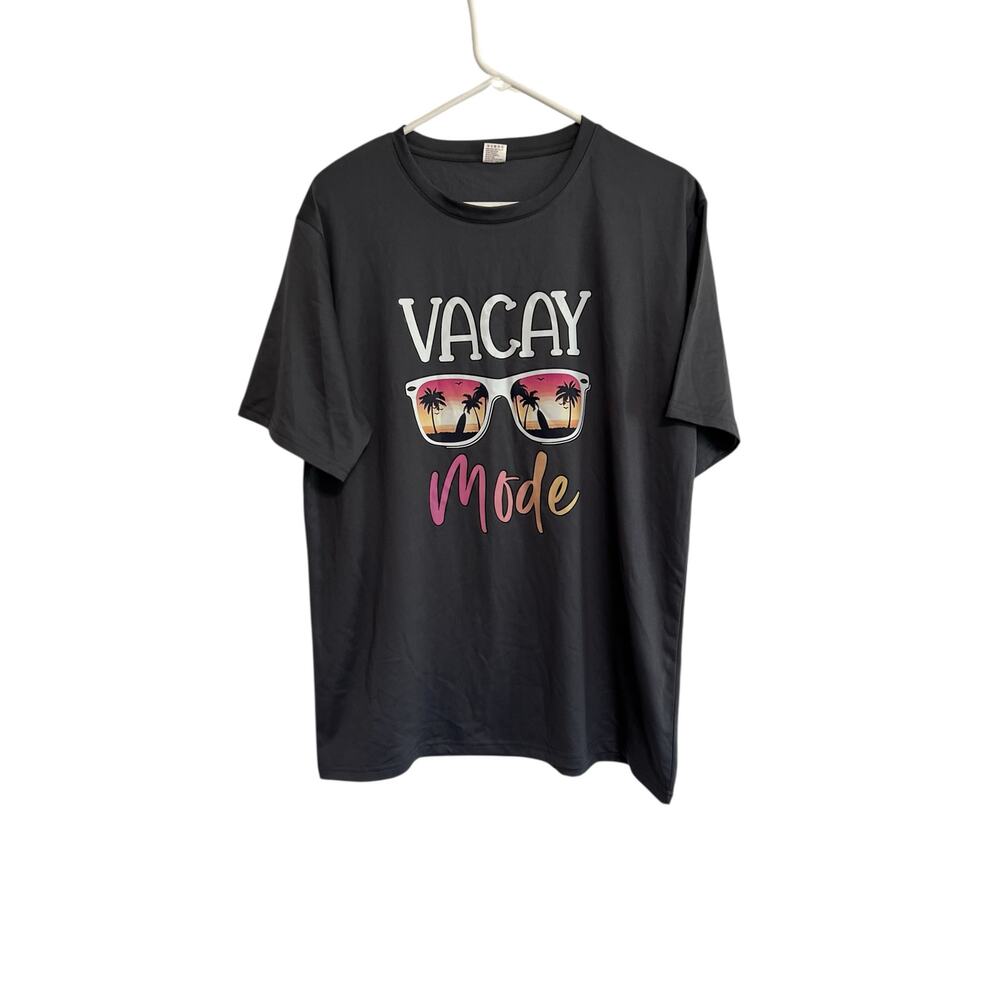 Vacay Mode Tshirt Mens Size Large Dark Gray Thick Material Like New